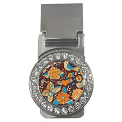 Butterfly And Flowers Money Clips (cz)  by goljakoff