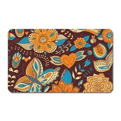 Butterfly And Flowers Magnet (rectangular) by goljakoff