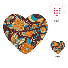 Butterfly And Flowers Playing Cards Single Design (heart) by goljakoff