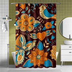 Butterfly And Flowers Shower Curtain 48  X 72  (small)  by goljakoff