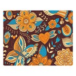 Butterfly and flowers Double Sided Flano Blanket (Large)  80 x60  Blanket Front