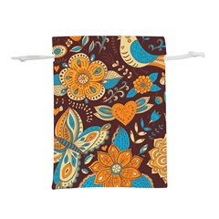 Butterfly And Flowers Lightweight Drawstring Pouch (s) by goljakoff