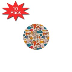 Sea Creatures 1  Mini Buttons (10 Pack)  by goljakoff