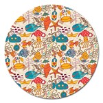 Sea creatures Magnet 5  (Round) Front