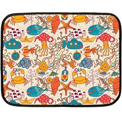 Sea Creatures Double Sided Fleece Blanket (mini)  by goljakoff