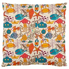 Sea Creatures Large Cushion Case (two Sides) by goljakoff