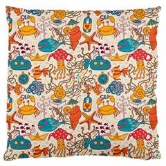 Sea Creatures Standard Flano Cushion Case (two Sides) by goljakoff