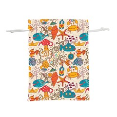 Sea Creatures Lightweight Drawstring Pouch (m) by goljakoff