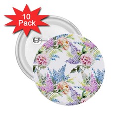 Flowers 2 25  Buttons (10 Pack)  by goljakoff