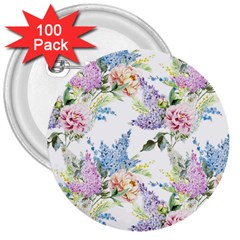 Flowers 3  Buttons (100 Pack)  by goljakoff