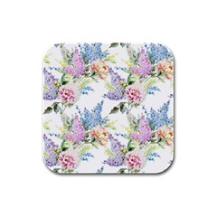 Flowers Rubber Square Coaster (4 Pack)  by goljakoff