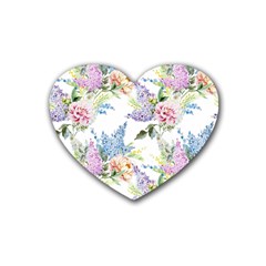 Flowers Heart Coaster (4 Pack)  by goljakoff