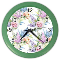 Flowers Color Wall Clock by goljakoff