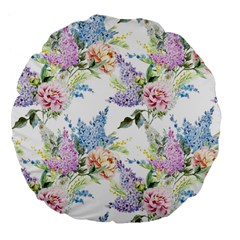 Flowers Large 18  Premium Flano Round Cushions by goljakoff