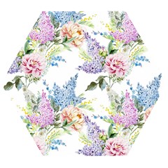 Flowers Wooden Puzzle Hexagon by goljakoff