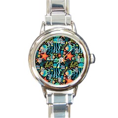 Sea Animals Round Italian Charm Watch by goljakoff