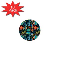 Sea Animals 1  Mini Buttons (10 Pack)  by goljakoff