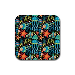 Sea Animals Rubber Coaster (square)  by goljakoff