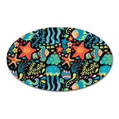 Sea Animals Oval Magnet by goljakoff