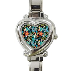 Sea Animals Heart Italian Charm Watch by goljakoff