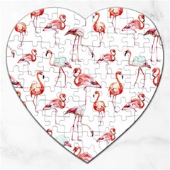 Rose flamingos Jigsaw Puzzle (Heart)