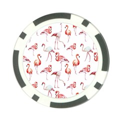 Rose flamingos Poker Chip Card Guard