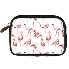 Rose Flamingos Digital Camera Leather Case by goljakoff