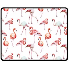 Rose Flamingos Fleece Blanket (medium)  by goljakoff