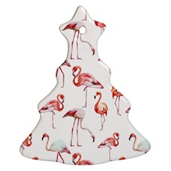 Rose Flamingos Christmas Tree Ornament (two Sides) by goljakoff