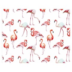 Rose Flamingos Double Sided Flano Blanket (medium) 