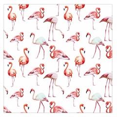 Rose Flamingos Large Satin Scarf (square) by goljakoff