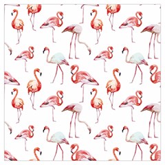 Rose Flamingos Long Sheer Chiffon Scarf  by goljakoff