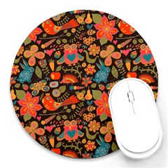 Khokhloma Round Mousepads by goljakoff