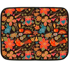 Khokhloma Double Sided Fleece Blanket (mini)  by goljakoff