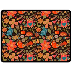 Khokhloma Fleece Blanket (large)  by goljakoff