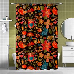 Khokhloma Shower Curtain 48  X 72  (small)  by goljakoff