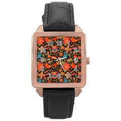 Khokhloma Rose Gold Leather Watch  by goljakoff