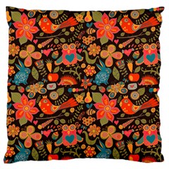 Khokhloma Large Flano Cushion Case (one Side) by goljakoff