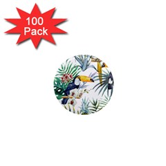 Tropical Flowers 1  Mini Magnets (100 Pack)  by goljakoff