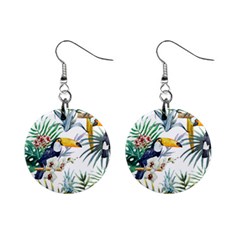 Tropical Flowers Mini Button Earrings by goljakoff