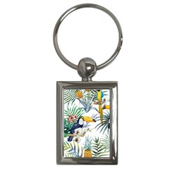 Tropical Flowers Key Chain (rectangle) by goljakoff