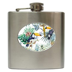 Tropical Flowers Hip Flask (6 Oz) by goljakoff