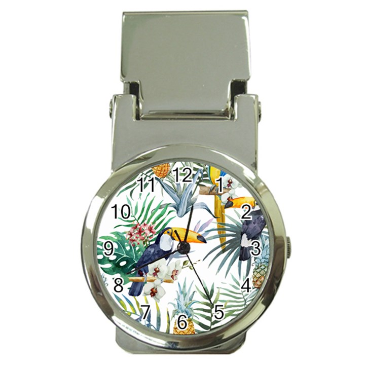 Tropical flowers Money Clip Watches