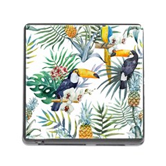 Tropical Flowers Memory Card Reader (square 5 Slot) by goljakoff