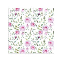 Rose Flowers Small Satin Scarf (square) by goljakoff