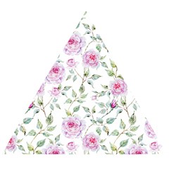 Rose Flowers Wooden Puzzle Triangle by goljakoff