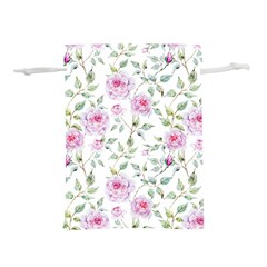 Rose Flowers Lightweight Drawstring Pouch (l) by goljakoff