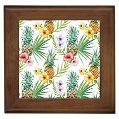 Tropical Pineapples Framed Tile by goljakoff