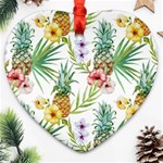 Tropical pineapples Ornament (Heart) Front