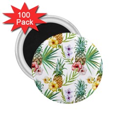 Tropical Pineapples 2 25  Magnets (100 Pack)  by goljakoff